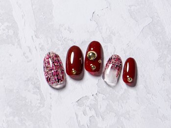 ユコネイル 茨木(Yuko Nail)/ツイードネイル/こだわりネイル
