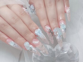 ミリーモアバイラビィ(Milyy moor by Raviy)の写真/スカルプはお任せ！アート・ストーン・Vカット・ストーンチェーンも無制限★指先までときめいて♪