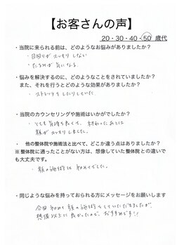 レイ 高崎院(rei)/お客さんアンケートです♪