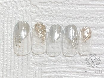 エムズネイルアイラッシュ(M's nail eyelash)/定額Bコース《クリアシルバー》