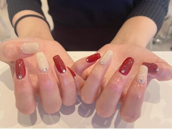 アイスタジオ アンド ダブルネイル 高槻店(EYE STUDIO&W NAIL)/シンプルネイル/ストーン/高槻