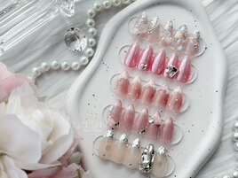 上品ピンクネイル