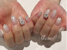 アクイユ 銀座店(ACCUEIL)/ホワイトミラーネイル
