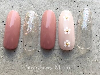 サロンストロベリームーン(Salon Strawberry Moon)/フラワーネイル　￥6980