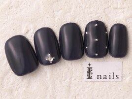 シンプルネイビービジュー7480円