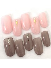 ネイルサロン クイール 小山店(NAIL SALON QUILL)/ワンカラー＋ストーン
