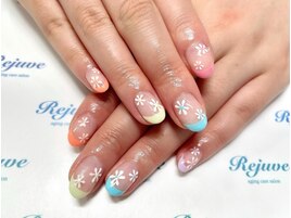 カラフルフレンチネイル☆