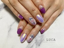 ネイルアトリエルカ(nail atelier LUCA)/C-6 梅雨っぽアジサイネイル