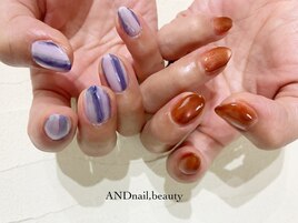 夏ネイル/マグネットネイル/藤沢