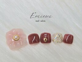 チーク花ネイル