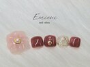チーク花ネイル
