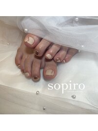 ホワイト×ミラーネイル