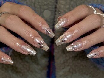 ジェミーネイル シンジュク(Jemiy nail shinjuku)/【Saki】フラッシュリボン¥9600