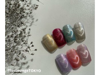 プルースラウンジ トウキョウ(Plus Lounge TOKYO)/ハートマグネットネイル♪[原宿]