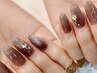 ワンホンネイル☆マグネットネイル+ワンポイントアート☆¥10500