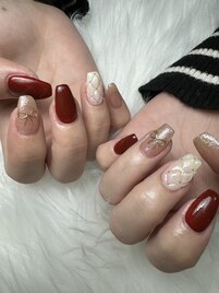 大人ボルドーネイル
