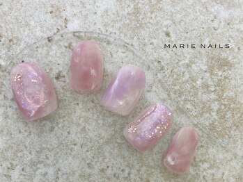 マリー ネイルズ いわきラトブ店(MARIE NAILS)/定額7,700円税込 ピンク 0815b