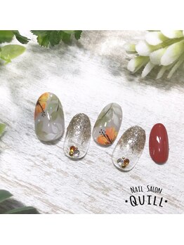 ネイルサロン クイル(QUILL)/8月ボタニカル1