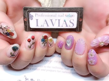 プロフェッショナル ネイルサロン ラヴィアス(LAVIAS)/【ジェル】10本アートし放題×3D