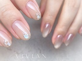 ミラーネイル　アシメネイル