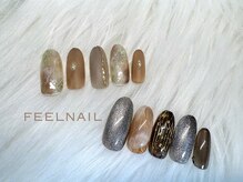 フィールネイル 天神橋店(feel nail)/くすみカラー/秋ネイル