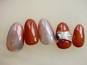 ネイルサロン フローリア(nail salon Florir)/ニュアンスマグネット×ブラウン