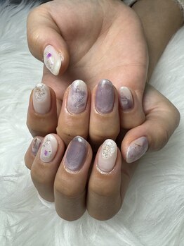 フラワーズネイル(flowers nail)/もやもや大人ニュアンス
