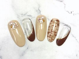 ツィード＆斜めフレンチ
