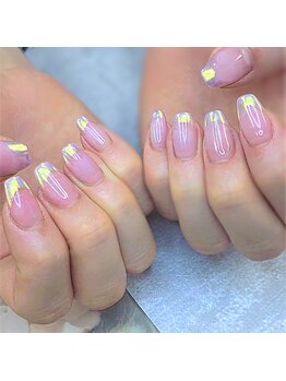 ネイルサロン プリティア 博多店(Pritia)/【オーロラフレンチ】