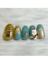 キュント(Qun’t)/踊る招き猫のネイル