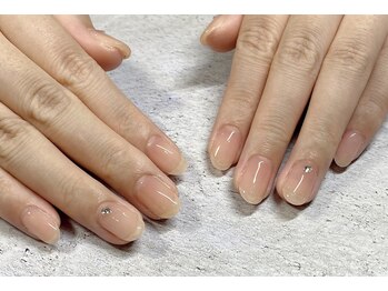 ミアネイル 越谷店(mia nail)/ワンカラーストーンアート