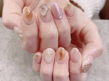 プライズアイリス アイラッシュ 池袋東口店(prize Iris eyelash)/カフェラテニュアンスネイル