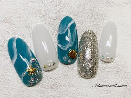 ニュアンス夏ネイル