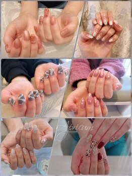 アプリークム(Apricum)の写真/《定額》肌なじみカラー,ラメ,ニュアンス,繊細アートをプラスし上品さと華やかさを両立したオフィスネイル*