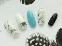 フェザーズ ネイル(feathers nail)/大理石風ネイル♪