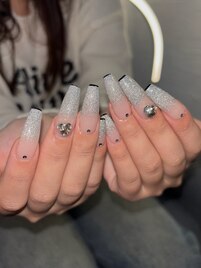 ラメグラデーションネイル