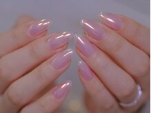 幻之花ネイル/オーロラネイル　冬ネイル　水光