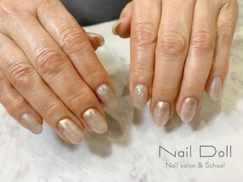 ネイルドール(Nail Doll)/マットラメ×ミラー