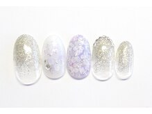 ネイルサロン アテナ(Athena)/持ち込みアート/紫陽花ネイル