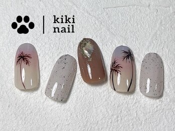 キキネイル 溝の口(kikinail)/夏デザイン/ヤシの木ネイル
