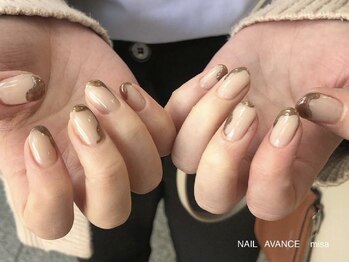 ネイル アヴァンス あべのルシアス店(Nail AVANCE.)/ブラウンぷっくり 松村