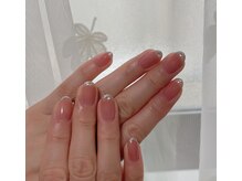 コロミネイル(colome nail)/ガラスフレンチ¥4800