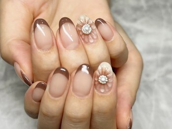 エーネイルルーム(A.Nail.room)/ぷくぷくお花デザイン
