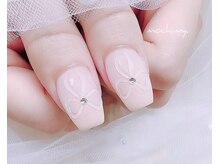 モチミィ(mochimy.)/＊ぷっくりクリアリボンネイル＊
