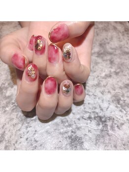 アティックネイルアトリエ(attic nail atelier)/シェルビジューニュアンス★