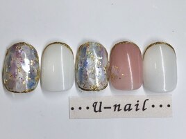 シェル大理石ネイル