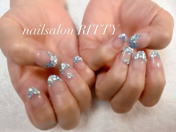 ネイルサロン リッティー(RITTY)/ホログラムフレンチ