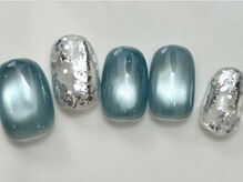 ネイルメゾン 天神店(NAIL MAISON)/水光マグネット銀ホロ¥7000