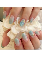 ヘアー ユニバース(HAIR UИIVERS)/サンドジェルグラデ+海辺アート