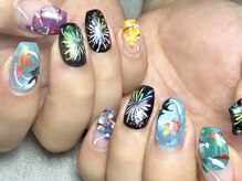 エムネイル(Ｍ)/夏　花火　ネイル